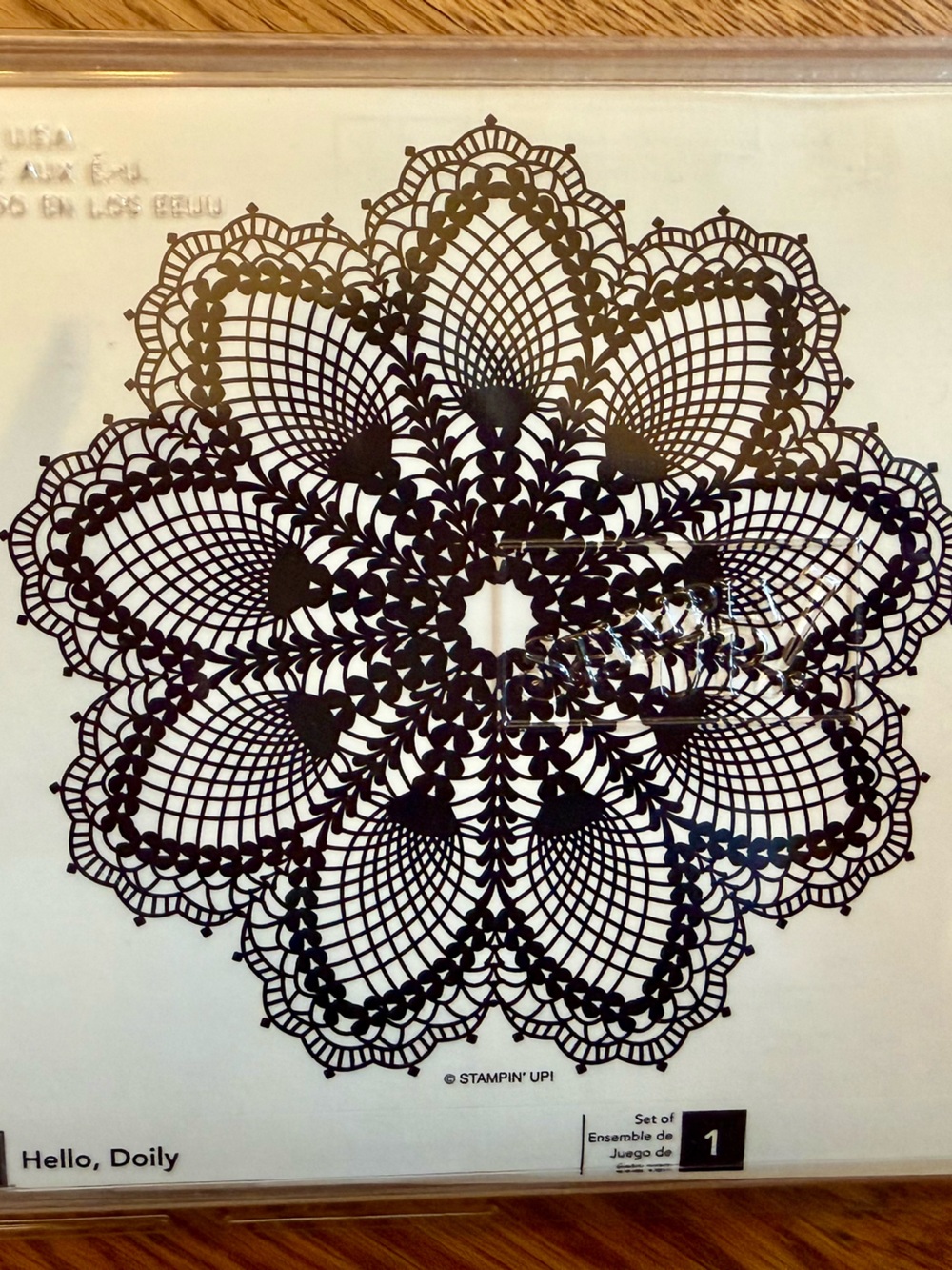 Stampin' Up! Hello Doily. Black Lace Doily Decorative Stamp